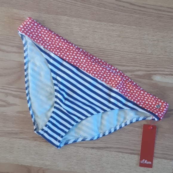 Nwt S. Oliver blue & white striped bikini bottom - Picture 1 of 4